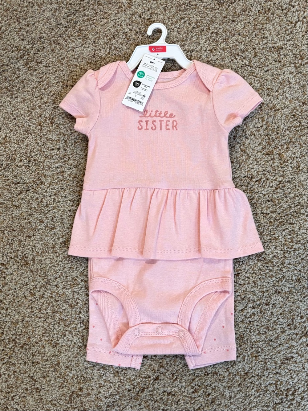 Carter's Just One You Pink Little Sister 2 Piece Set Size 6 months NEW Gift